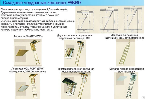 Фото Лестница KOMFORT LWK размер 60х120х280