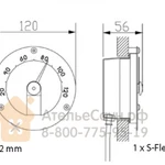 Фото №5 Термометр для сауны Cariitti (1545812, нерж. сталь, требуется 1 оптоволокно D=2-6 мм)