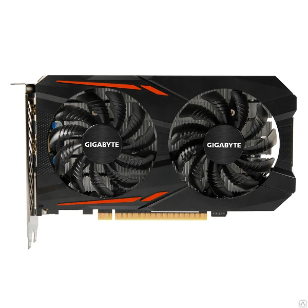 Фото Видеокарта GeForce GTX1050 2048Mb Gigabyte GV-N1050OC-2GD, 1379/7008MHz, 
1