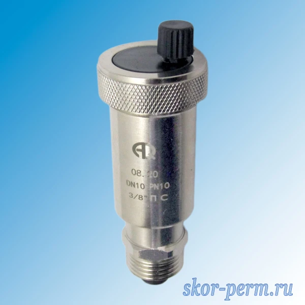 Фото Воздухоотводчик автоматический 3/8&quot; AQUALINK с отсекающим клапаном 1/2&quot;