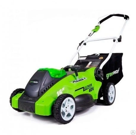 Фото Газонокосилка аккумуляторная GreenWorks G40LM40K2X