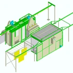 фото Камера нанесения порошковой краски, камера полимеризации порошковой краски