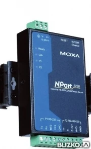 Фото 2-портовый асинхронный сервер NPort 5230 MOXA RS-232+RS-422/485 в Ethernet