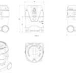 Фото №2 Пылесос ASA 25 L PC 1250Вт розетка ручн. очистка Metabo 602014000