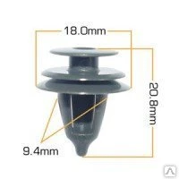Фото Клипса крепежная 18,0х20,8х9,4мм пластиковая KJ-501