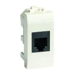 фото Розетка компьютерная 1-м СП Brava 1мод. RJ45 5E (разъем AMP) бел. DKC 76646B