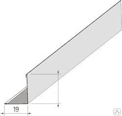 Фото Профиль угловой, пристенный Primet 19*19мм 3м черный