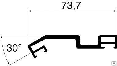 Фото Одностороняя прижимная планка, 30' для фасадного профиля KRF-50