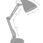 Фото №3 Светильник KD-331 C26 настол. 230В 40Вт E27 тауп Camelion 13873