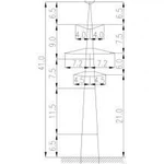 фото Промежуточная опора ЛЭП 220 Кв- 3П220-2Т-5.0