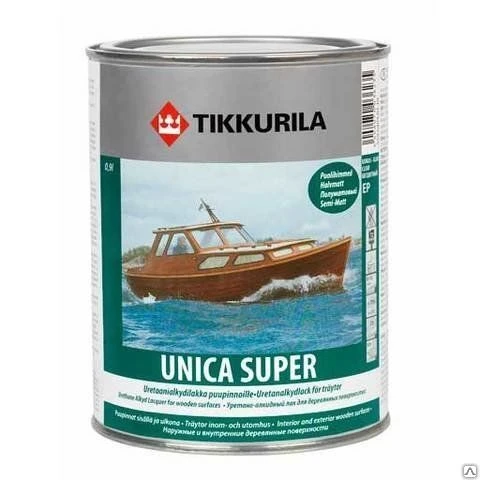 Фото Тиккурила Tikkurila Лак UNICA SUPER EP п/матовый (0,9л)