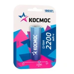 фото Аккумулятор Li-ion 18650 2200мА.ч без защиты (блист.1шт) Космос KOC18650Li-ion22UBL1