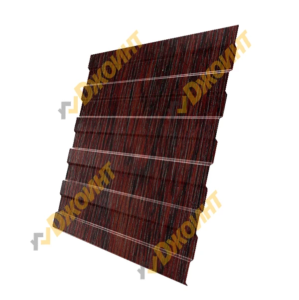 Фото Профнастил С-10 0,5 Printech Real Print Red Wood (Красное дерево)