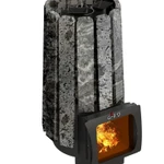 фото Печь для бани Grill D Cometa 180 Vega Stone Short Window Max (Серпентинит)