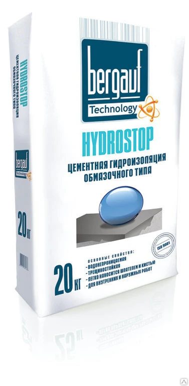 Фото Гидроизолирующая масса Bergauf Hydrostop 20 кг 1уп=64шт