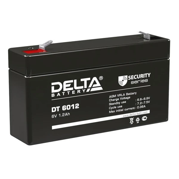 Фото Аккумулятор 6В 1.2А.ч Delta DT6012