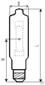 Фото ДРИ 1000-6 лампа разрядная металлогалогенная (ЛИСМА) 440018