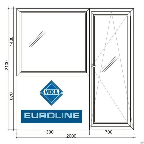 Фото Балконный блок "VEKA Euroline 58"