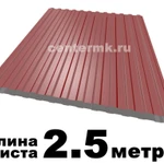 фото Профнастил НС-10 RAL 3005 Красное Вино (2,5 х1,19)