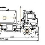 фото Автоцистерна НЕФАЗ 5633-42 на шасси КАМАЗ 65111-42
в