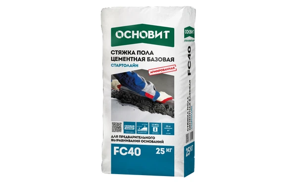 Фото Стяжка ОСНОВИТ СТАРТОЛАЙН FC40, 25 кг