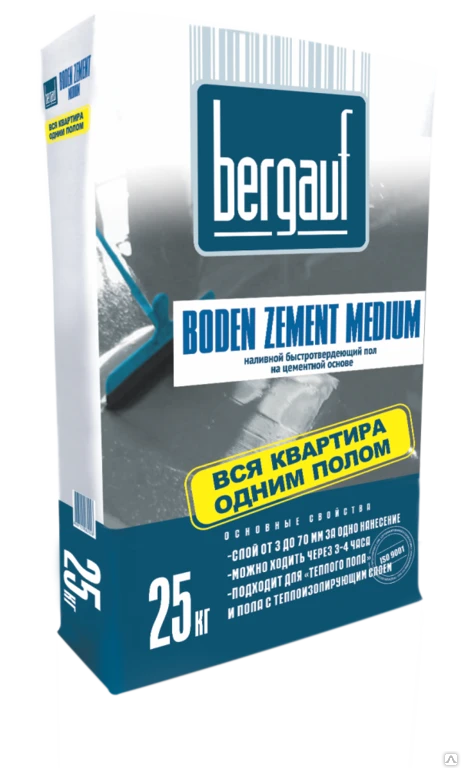 Фото Наливной пол на цементной основе "Боден Цемент Медиум Бергауф" 25 кг