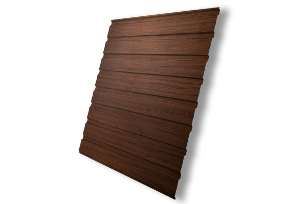 Фото Профнастил С10В 0,45 Print Elite Choco Wood