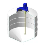 фото Емкость ФМ 500л в обрешетке с лопастной мешалкой