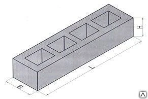 Фото Блок фундаментный пустотный ФБП 30-1 2980х600х580 мм