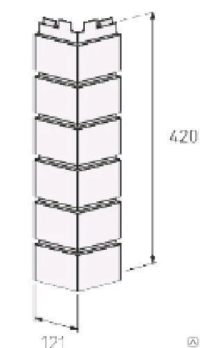 Фото Угол наружный VOX Solid Brick Dorset кирпич терракотовый 12,1см х42 см