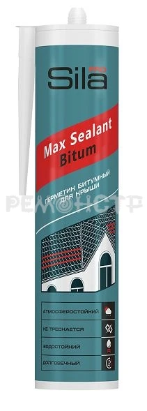 Фото Герметик битумный для крыши  280 мл SILA PRO Max Sealant Bitum (12) П