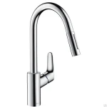 фото Смеситель HANSGROHE Focus для кухни с выдвижным изливом, сталь - 31815800