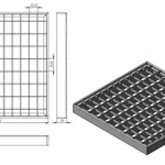 Фото №2 Решетка для дождеприемника стальная ячеистая 280х280мм, 3320 Standartpark