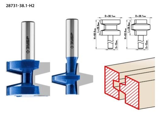 Фото Фреза шип-паз набор Зубр 28731-38.1-H2