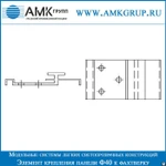 фото Элемент крепления панели Ф40 к фахтверку Кляммер КФ40