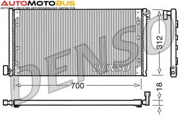 Фото Конденсатор, кондиционер DENSO DCN12001 Конденсер IVECO DAILY 99  МКПП