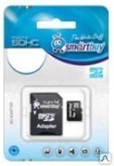 Фото Карта памяти MicroSDHC 16 Gb Smart Buy class 10 + SD-адаптер