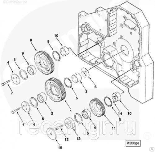 Фото Шестерня системы ГРМ Cummins ISM QSM 3084532 3084447