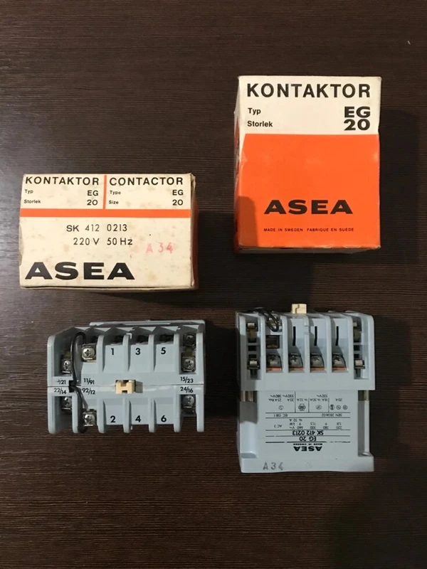 Фото Контактор ASEA CONTACTOR KONTAKTOR EG20 SK4120213 220в 50Гц 32А