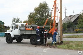 Фото Бурильно-крановая машина БКМ-317-03 (5мест. кабина) ГАЗ-33081(мех.привод)