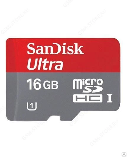 Фото Карта памяти SanDisk Ultra microSDHC 16GB