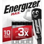 фото Элемент питания алкалиновый MAX LR03/286 BL4 (2/24/10800) (блист.4шт) Energizer E300157304