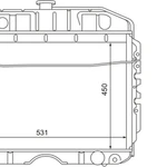 фото Радиатор водяной 51А-1301010 ГАЗ-51 трубчато-ленточный 3-х ряд