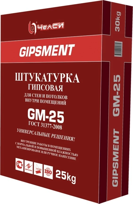 Фото Штукатурка ЧелСи GYPSMENT GM-25 30 кг