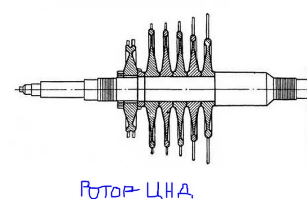 Фото Ротор ЦНД паровой турбины К-160-130 в Москве