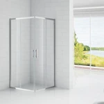 фото Душевой уголок Cezares Eco 80x80 см текстурное стекло ECO-A-2-80-P-Cr Cezar