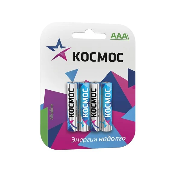 Фото Элемент питания алкалиновый LR LR03 BP-4 (блист.4шт) Космос KOCLR034BL_classic