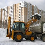 фото Уборка снега - Услуги экскаватора погрузчик