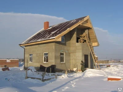 Фото Строительство дома. Несъёмная опалубка Велокс (WELOX)