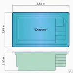 фото Бассейн композитный "Классик" длина 3,5; ширина 2,48; глубина 1,55